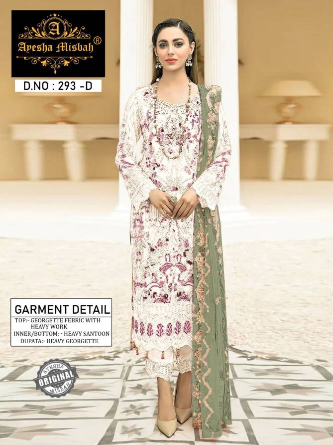 Misbah 293 By Ayesha Georgette Pakistani Suits Wholesale Shop In Surat
